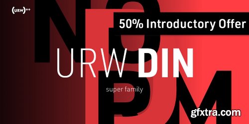 URW DIN Font Family - 48 Fonts