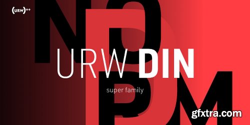 URW DIN Font Family - 48 Fonts