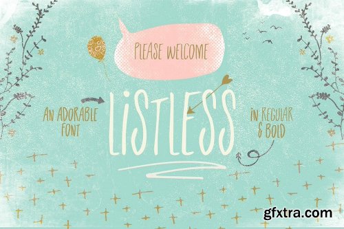 CreativeMarket Listless Font Typeface 754493