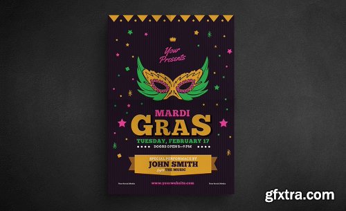 Mardi Gras Event Flyer