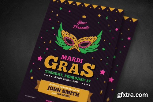 Mardi Gras Event Flyer