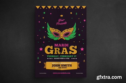 Mardi Gras Event Flyer