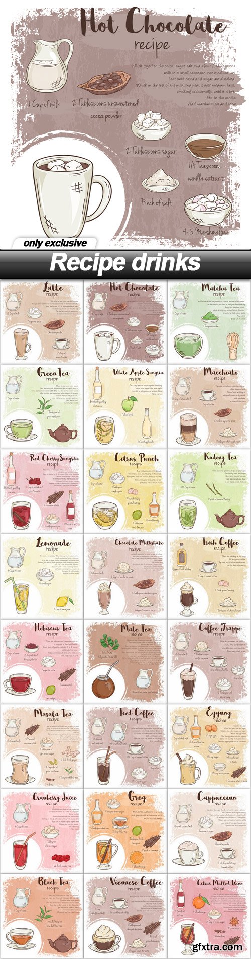 Recipe drinks - 24 EPS