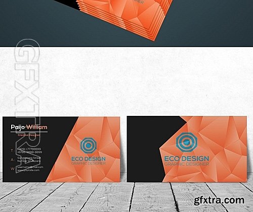 CM - Hitam Orange Business Card 1144761