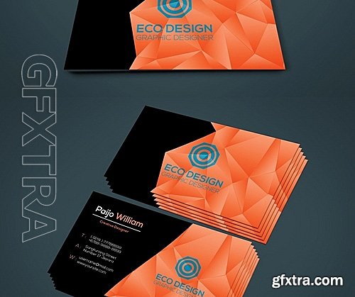 CM - Hitam Orange Business Card 1144761