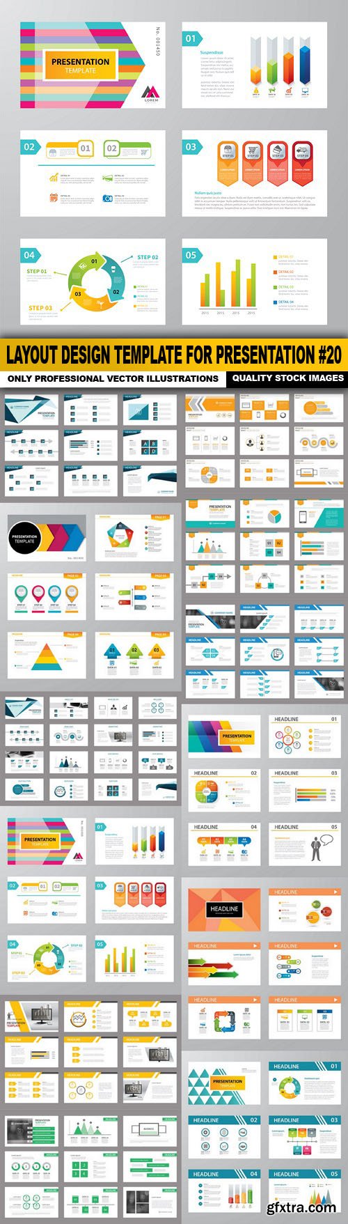 Layout Design Template For Presentation #20 - 12 Vector