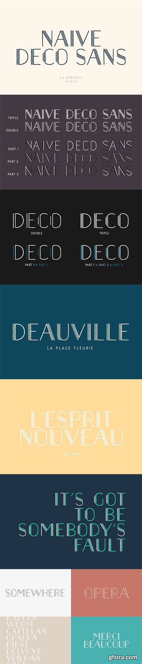 Naive Deco Sans Font Pack - CM 1052983