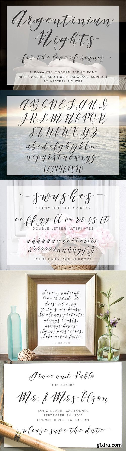 Argentinian Nights elegant font - CM 1148499