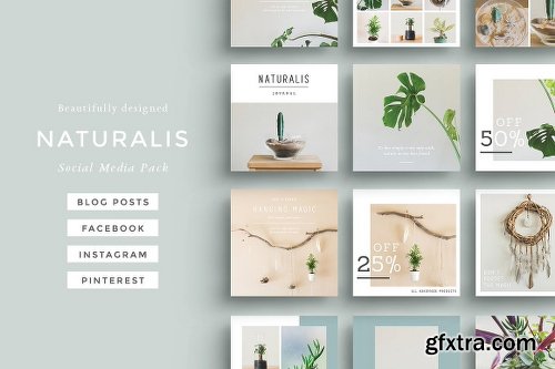 CreativeMarket NATURALIS Social Media Pack 1149332