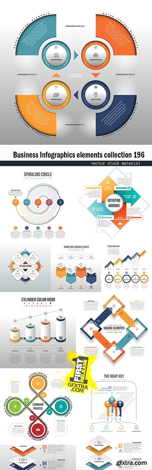 Business Infographics elements collection 196