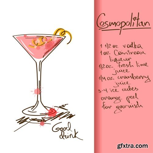 Cocktails illustration 4 - 8 EPS