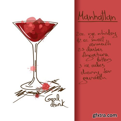 Cocktails illustration 4 - 8 EPS