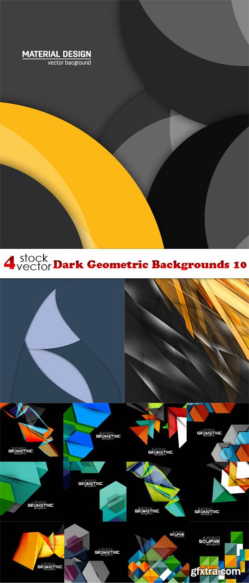 Vectors - Dark Geometric Backgrounds 10