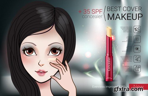 Advertising concept cosmetics - 8 EPS