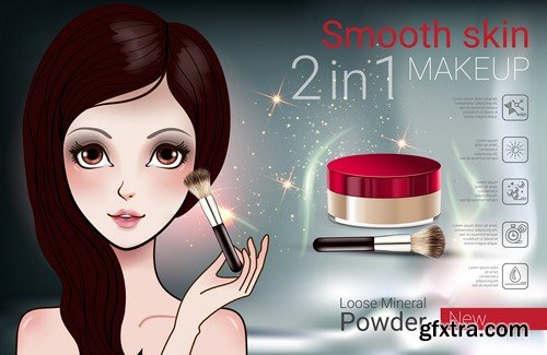 Advertising concept cosmetics - 8 EPS