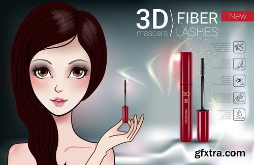 Advertising concept cosmetics - 8 EPS