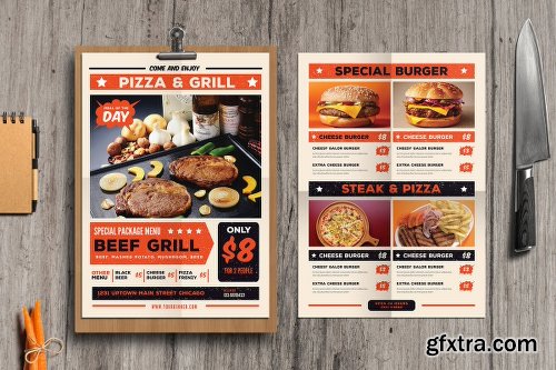 Retro Food Flyer Menu