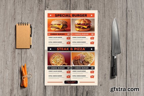 Retro Food Flyer Menu