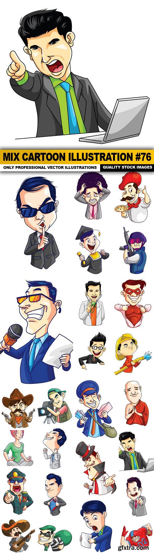 Mix cartoon Illustration #76 - 25 Vector