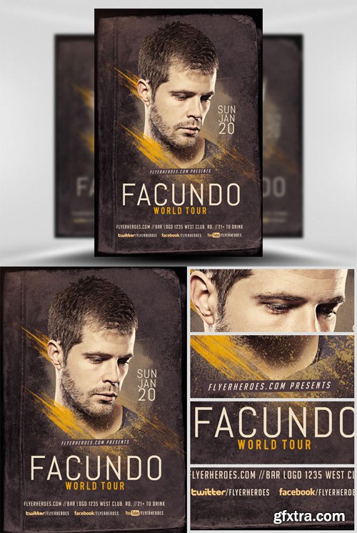 Facundo DJ Flyer Template