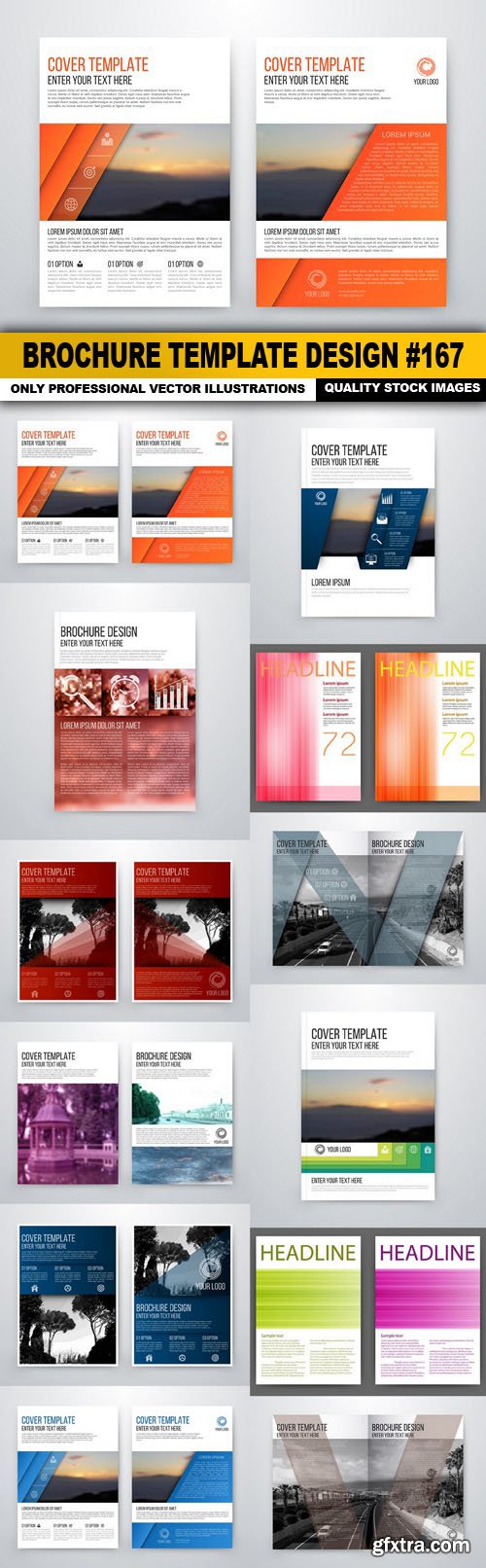 Brochure Template Design #167 - 12 Vector