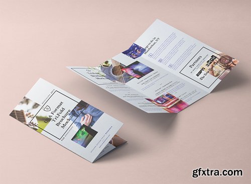 Tri Fold Psd 8-5x11 Inch Mockup