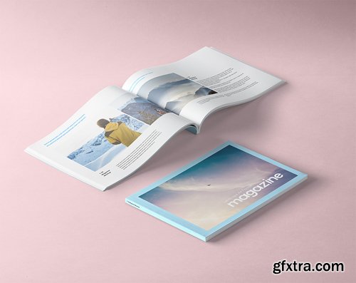 A4 Landscape Psd Magazine Mockup