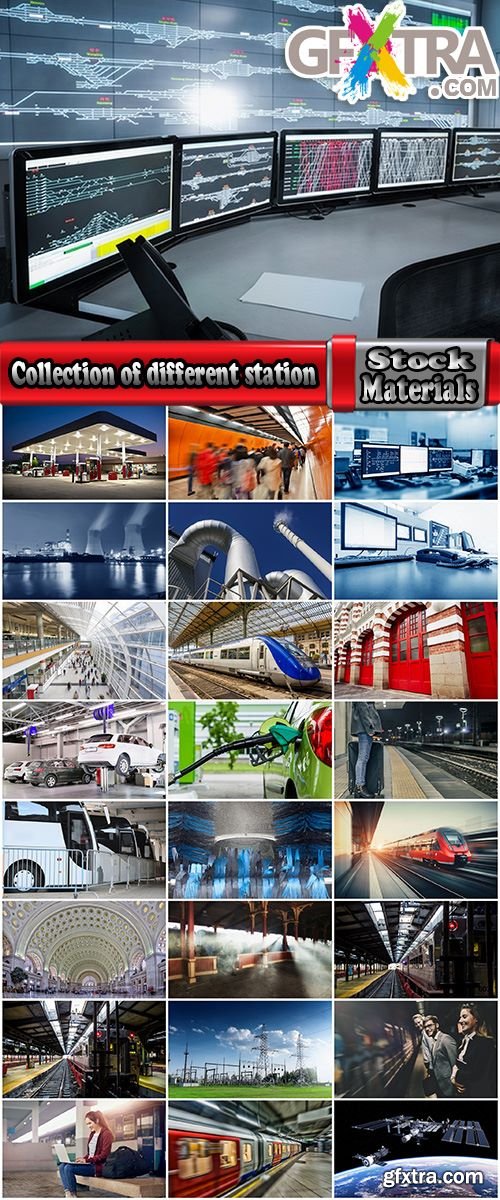 Collection of different filling station power plant Station subway stop 25 HQ Jpeg