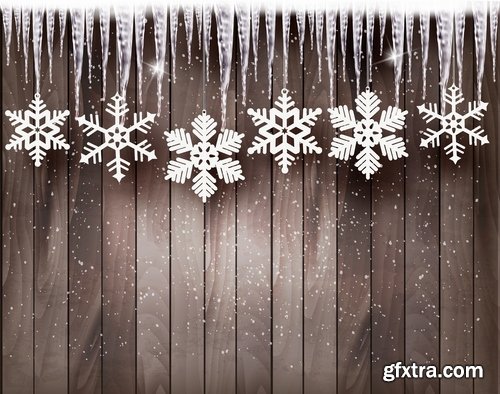 Collection icicle ice frozen water icon decorative element vector image 25 EPS