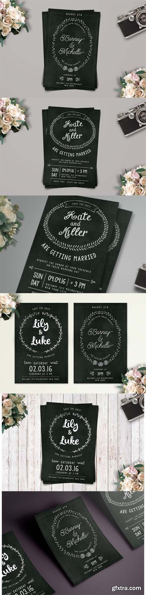 Chalkboard Wedding Invitation