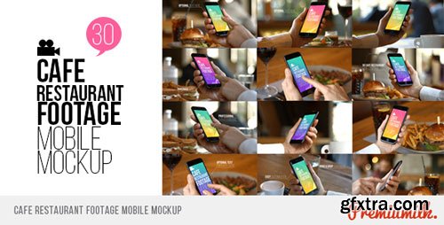 Videohive - Cafe Restaurant Footage Mobile Mockup - 19265104