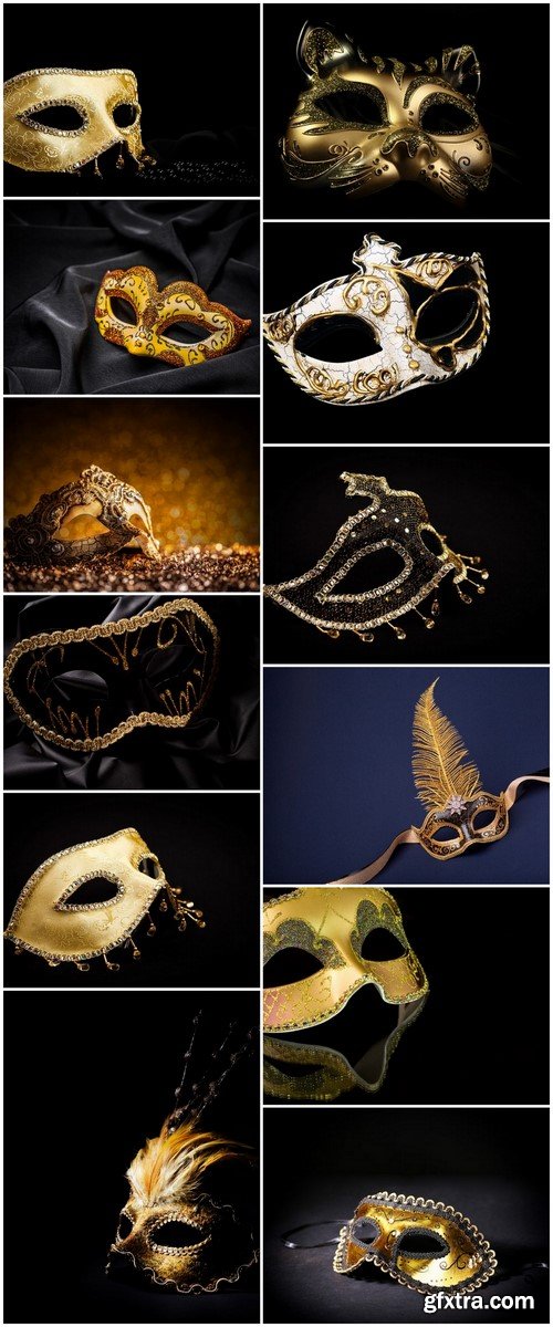 Masquerade Masks - 12 UHQ JPEG Stock Images