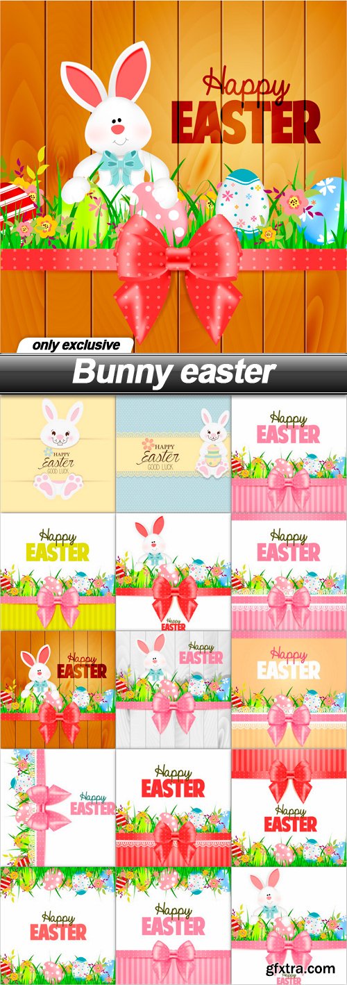 Bunny easter - 15 EPS