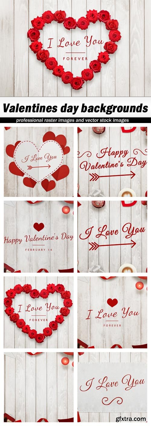 Valentines day backgrounds - 8 UHQ JPEG