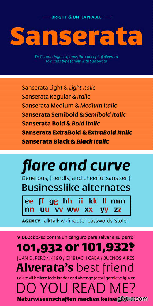 Sanserata Font Family