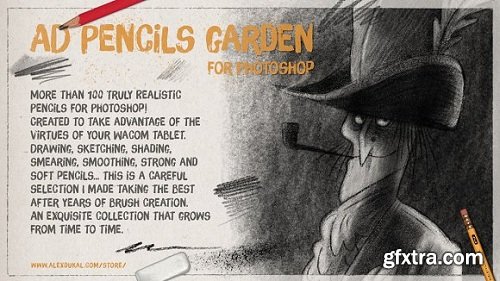 The Pencils Garden Photoshop Brushes