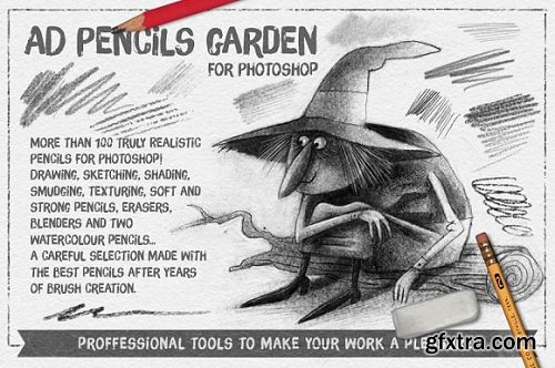 The Pencils Garden Photoshop Brushes