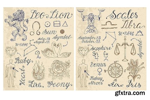 CreativeMarket Zodiac symbols 1138568