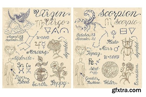 CreativeMarket Zodiac symbols 1138568