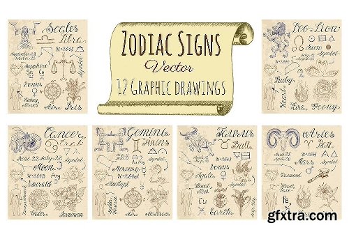 CreativeMarket Zodiac symbols 1138568