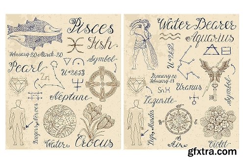 CreativeMarket Zodiac symbols 1138568