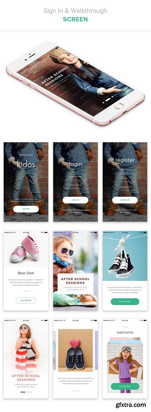 ThemeForest - Kidos - Kids Clothing iOS UI Kit 15930863