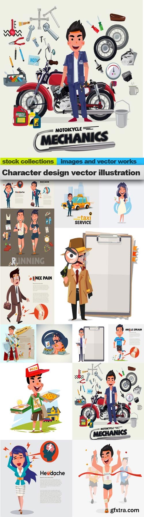 Character design vector illustration, 15 x EPS