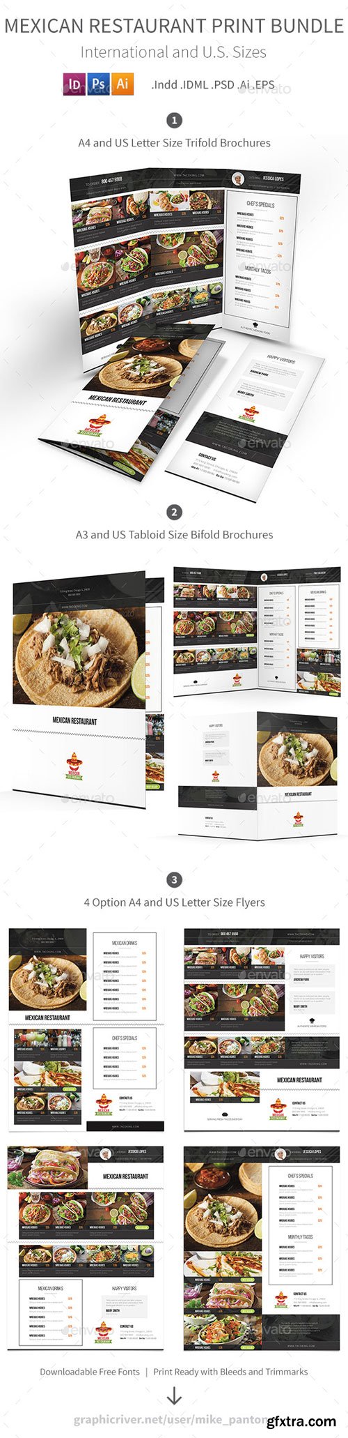 GraphicRiver - Mexican Restaurant Menu Print Bundle - 19214810