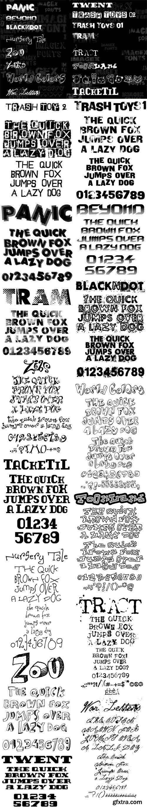 15 Sketched, Cartoon & Eroded Fonts [TTF]