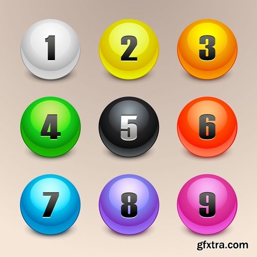 Collection icon button template design page web site 25 EPS