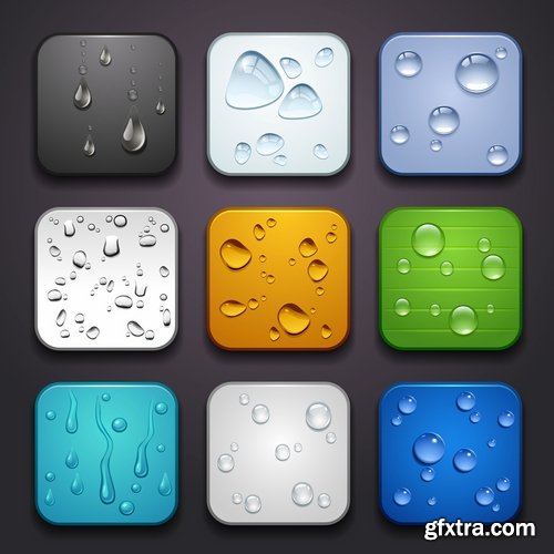 Collection icon button template design page web site 25 EPS