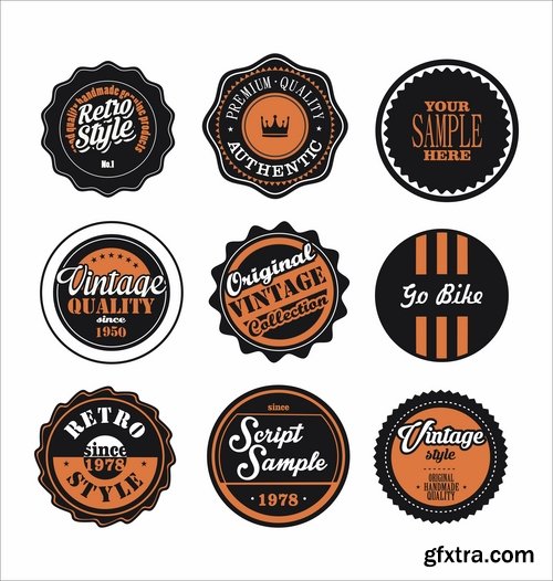 Collection of label discount sale sticker logo frame border card 2-25 EPS