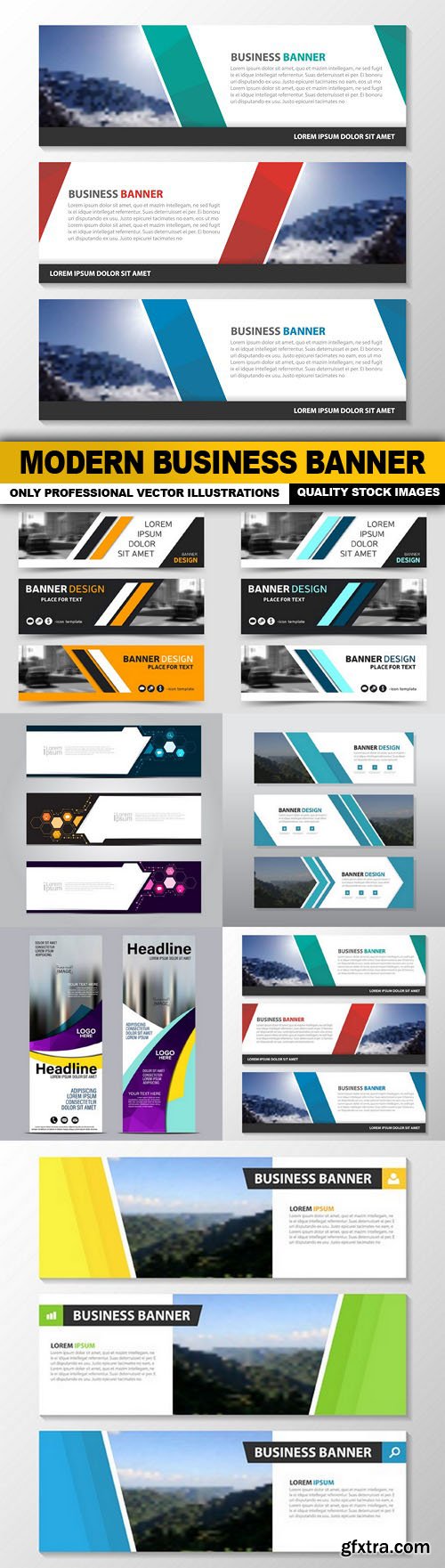 Modern Business Banner - 8 Vector