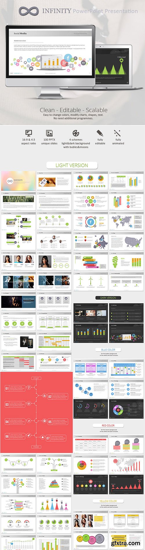 Infinity Colors PowerPoint Presentation Template - GraphicRiver 9101039